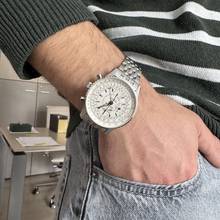 Thumbnail von Breitling Montbrillant Datora Navitimer A21330 chronograph silver dial Full Set