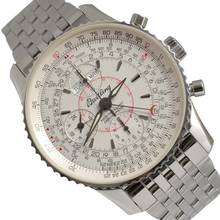  Breitling Montbrillant Datora Navitimer A21330 chronograph silver dial Full Set 