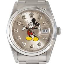 Thumbnail von Rolex Datejust 36 16200 Mickey Mouse print with diamonds indexes dial