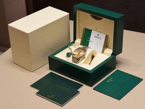 Thumbnail von Rolex Datejust 36 116233 36mm 2014 Gold Dial With Big Diamonds - Full Set