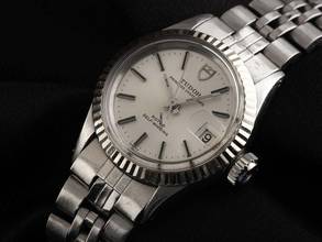 Thumbnail von Tudor Prince Oysterdate Princess Oysterdate Ref.7637/4 1973 Box Original Vintage Unpoliert Princess Oysterdate Stahl 18kt Weißgold