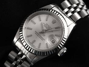 Thumbnail von Rolex Lady-Datejust Ref.69174 open 6/9 1958 Box&Beschreibung Original Vintage Unpoliert Datejust Lady open 6/9 Stahl 18kt Weißgold