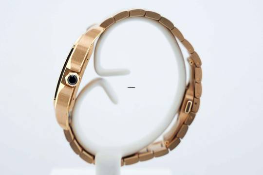  Cartier Santos Large - White Dial - Rose Gold - Additional Blue Leather Strap - Additional Rose Gold Clasp - WGSA0031 