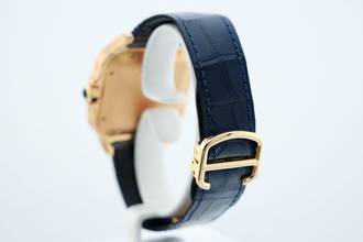 Thumbnail von Cartier Santos Large - White Dial - Rose Gold - Additional Blue Leather Strap - WGSA0011