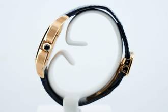 Thumbnail von Cartier Santos Large - White Dial - Rose Gold - Additional Blue Leather Strap - WGSA0011