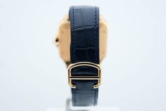 Thumbnail von Cartier Santos Large - White Dial - Rose Gold - Additional Blue Leather Strap - WGSA0011