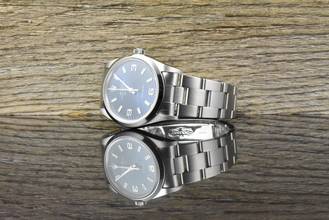 Thumbnail von Rolex Air King 14000M Blue Explorer Dial - LC 100 - Full Set