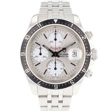  Tudor Prince Date Chronograph Silver Dial 