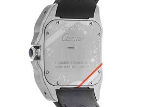 Thumbnail von Cartier Santos 100 XL Ref.2656 2021 Box&Beschreibung wie Neu Vintage Santos 100 XL Krokoleder Faltschließe