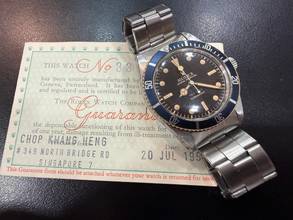 Thumbnail von Rolex Submariner (No Date) James Bond Submariner No Crown Guard Full Set Tropical Dial c1959