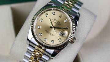 Thumbnail von Rolex Datejust 36 Steel Gold 116233 Champagne Diamond - like New - Fullset