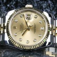 Rolex Datejust 36 Steel Gold 116233 Champagne Diamond - like New - Fullset
