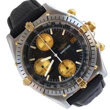  Breitling Chronomat 81950 chronograph black dial steel Full Set 