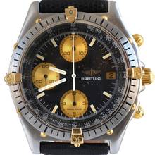 Thumbnail von Breitling Chronomat 81950 chronograph black dial steel Full Set