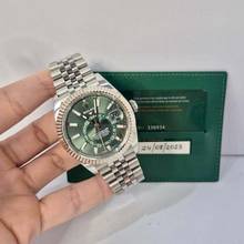  Rolex Sky-Dweller Ouro Branco & Aço Mint Green Dial 42mm Completo 