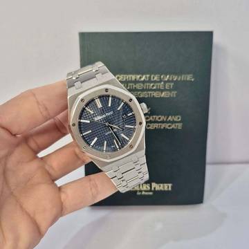  Audemars Piguet Royal Oak Selfwinding 41mm Blue Dial Automático Completo 
