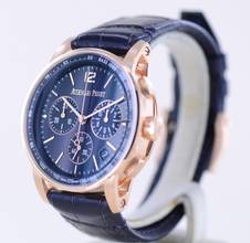 Thumbnail von Audemars Piguet Code 11.59 Chronograph Violet Dial 18K Rose Gold Automatic Glass Case Back B+P
