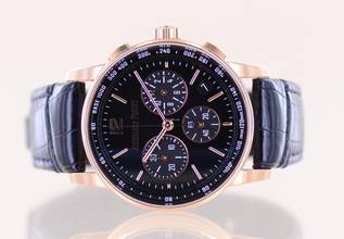 Thumbnail von Audemars Piguet Code 11.59 Chronograph Violet Dial 18K Rose Gold Automatic Glass Case Back B+P