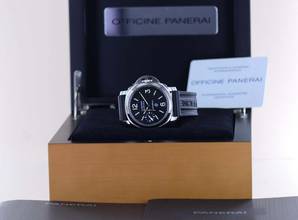 Officine Panerai Luminor Marina Base Logo Steel 44mm black folding clasp B+P