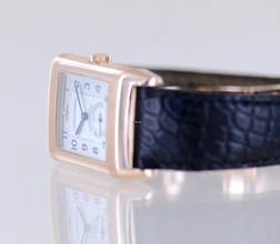 Thumbnail von Jaeger-LeCoultre Reverso Tourbillon Limited 18K Rose Gold Collector Dress Watch B+P rare
