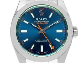  Rolex Milgauss Elektroblau Ref.116400GV 2016 Full Set sehr gut Vintage Milgauss Elektroblau 