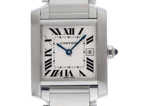  Cartier Tank Française MM Medium Modell Ref.2465 2004 Full Set sehr gut Vintage Tank Francaise MM Medium Modell 
