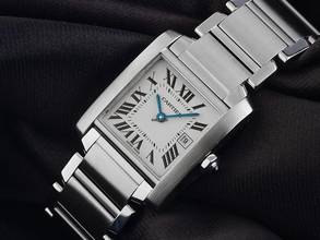 Thumbnail von Cartier Tank Française MM Medium Modell Ref.2465 2004 Full Set sehr gut Vintage Tank Francaise MM Medium Modell
