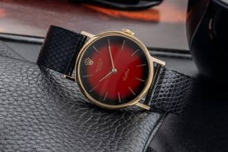 Thumbnail von Rolex Cellini 18k (0,750) Gold Handaufzug Vignette Dial Herrenuhr Ref. 4112 Box