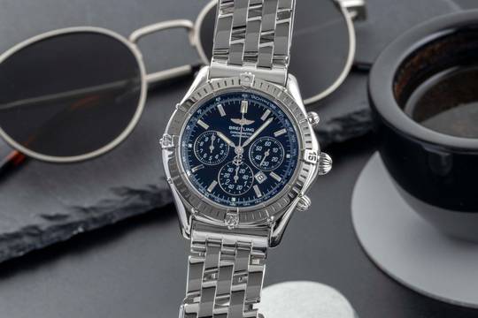  Breitling Shadow Flyback Chronograph Automatik Stahl Herrenuhr Ref. A35312 