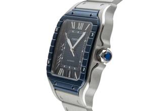 Thumbnail von Cartier Santos De Cartier Blue Stahl Automatik Herrenuhr Ref. WSSA0048 B&P 2022