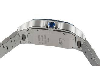 Thumbnail von Cartier Santos De Cartier Blue Stahl Automatik Herrenuhr Ref. WSSA0048 B&P 2022