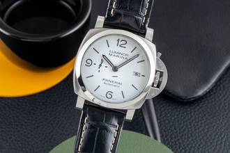 Thumbnail von Panerai Luminor Marina Automatic Stahl Automatik Herrenuhr Ref. PAM01314 Box & Papiere