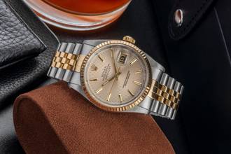 Thumbnail von Rolex Datejust 36 Stahl / Gold Tapestry Dial Automatik Ref. 16233 B&P LC 100