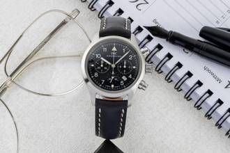 Thumbnail von IWC Fliegeruhr Chronograph Pilot Chronograph Edelstahl Quarz Herrenuhr Ref. IW374101 Papiere 1996