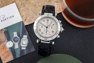 Thumbnail von Cartier Pasha Chronograph Stahl Quarz Herrenuhr Ref. W3101855