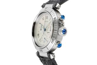 Thumbnail von Cartier Pasha Chronograph Stahl Quarz Herrenuhr Ref. W3101855