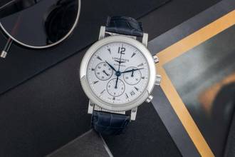  Longines Clous de Paris Chronograph Stahl Automatik Herrenuhr Ref. L2.704.4 B&P 