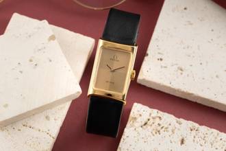 Thumbnail von Omega De Ville Messing vergoldet Handaufzug Damenuhr Ref. 511.0458 Vintage