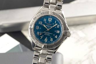  Breitling Superocean Automatik Datum Edelstahl Herrenuhr Ref. A17340 Box 