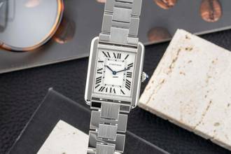 Thumbnail von Cartier Tank Solo Edelstahl Damenuhr Saphirglas Ref. W5200013 Box & Papiere 2020