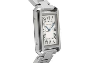 Thumbnail von Cartier Tank Solo Edelstahl Damenuhr Saphirglas Ref. W5200013 Box & Papiere 2020