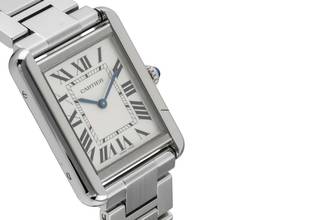 Thumbnail von Cartier Tank Solo Edelstahl Damenuhr Saphirglas Ref. W5200013 Box & Papiere 2020