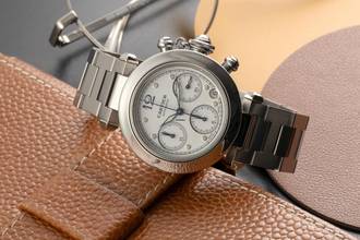 Thumbnail von Cartier Pasha Chronograph Automatik Edelstahl Herrenuhr Ref. W31039M7