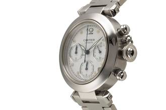 Thumbnail von Cartier Pasha Chronograph Automatik Edelstahl Herrenuhr Ref. W31039M7