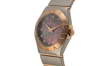 Thumbnail von Omega Constellation Quartz Stahl / Gold Quarz Damenuhr Ref. 123.20.27.60.57.006 B&P