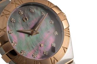 Thumbnail von Omega Constellation Quartz Stahl / Gold Quarz Damenuhr Ref. 123.20.27.60.57.006 B&P
