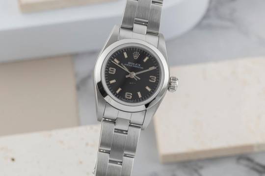  Rolex Oyster Perpetual Edelstahl Automatik Damenuhr Ref. 67180 Papiere 1997 