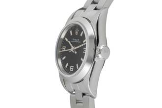 Thumbnail von Rolex Oyster Perpetual Edelstahl Automatik Damenuhr Ref. 67180 Papiere 1997