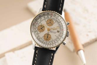  Breitling Old Navitimer Chronograph Stahl / Gold Automatik Herrenuhr Ref. 81610 