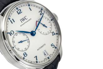 Thumbnail von IWC Portugieser Automatik 7 Days Edelstahl Automatik Herrenuhr Ref. IW500705 Papiere 2017